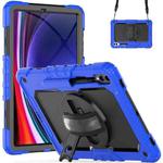 For Samsung Galaxy Tab S10+ / S9+ / S9 FE+ Silicone Hybrid PC Tablet Protective Case(Dark Blue+Black)