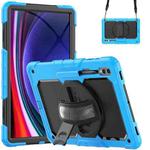 For Samsung Galaxy Tab S9 Ultra / S10 Ultra Silicone + PC Tablet Case(Light Blue+Black)