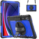 For Samsung Galaxy Tab S9 Ultra / S10 Ultra Silicone + PC Tablet Case(Black+Dark Blue)