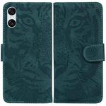 For Sony Xperia 5 VI Tiger Embossing Pattern Flip Leather Phone Case(Green)