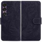 For Sony Xperia 1 VII Tiger Embossing Pattern Flip Leather Phone Case(Black)