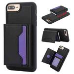 For iPhone 7 Plus / 8 Plus RFID Anti-theft Detachable Card Bag Leather Phone Case(Black)
