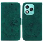 For Honor 400 Lite Butterfly Rose Embossed Leather Phone Case(Green)