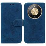 For Honor X70 5G Butterfly Rose Embossed Leather Phone Case(Blue)