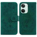 For OnePlus Nord 3 Butterfly Rose Embossed Leather Phone Case(Green)