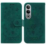 For OnePlus Nord CE4 5G Butterfly Rose Embossed Leather Phone Case(Green)