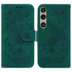 For Sony Xperia 1 VI Butterfly Rose Embossed Leather Phone Case(Green)