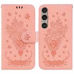 For Sony Xperia 1 VI Butterfly Rose Embossed Leather Phone Case(Pink)