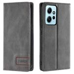 For Xiaomi Redmi Note 12 4G Global TTUDRCH RFID Retro Texture Leather Phone Case(Grey)