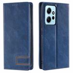 For Xiaomi Redmi Note 12 4G Global TTUDRCH RFID Retro Texture Leather Phone Case(Blue)