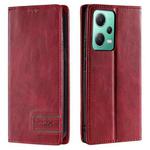 For Xiaomi Redmi Note 12 5G Global TTUDRCH RFID Retro Texture Leather Phone Case(Red)