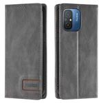 For Xiaomi Redmi 12C TTUDRCH RFID Retro Texture Leather Phone Case(Grey)