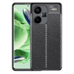 For Xiaomi Redmi Note 13 Pro+ Litchi Texture Shockproof TPU Phone Case(Black)