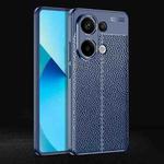 For Xiaomi Redmi Note 13 Pro 4G Global Litchi Texture Shockproof TPU Phone Case(Blue)