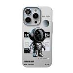 For iPhone 13 Pro Max Skin Feel Pattern PC Phone Case(Sideways Metal Astronaut)