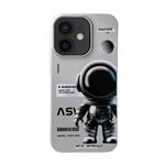 For iPhone 12 Skin Feel Pattern PC Phone Case(Positive Metal Astronaut)