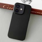 For iPhone 12 Skin Feel All Inclusive PC Phone Case(Black)