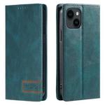 For iPhone 13 mini TTUDRCH RFID Retro Texture Magnetic Leather Phone Case(Greem)