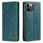 For iPhone 12 / 12 Pro TTUDRCH RFID Retro Texture Magnetic Leather Phone Case(Greem)