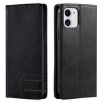 For iPhone 12 mini TTUDRCH RFID Retro Texture Magnetic Leather Phone Case(Black)
