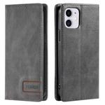 For iPhone 11 TTUDRCH RFID Retro Texture Magnetic Leather Phone Case(Grey)