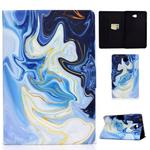 For Samsung Galaxy Tab A 10.1 (2016) T580 / T585 Voltage Painted Pattern Tablet PC Protective Leather Case with Bracket & Card Slots & Sleep / Wake-up & Anti-skid Strip(Blue Marble)