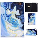 For Samsung Galaxy Tab S6 Lite P610 / P615 Voltage Painted Pattern Tablet PC Protective Leather Case with Bracket & Card Slots & Sleep / Wake-up & Anti-skid Strip(Blue Marble)