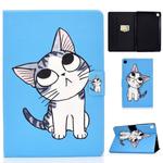 For Samsung Galaxy Tab S6 Lite P610 / P615 Voltage Painted Pattern Tablet PC Protective Leather Case with Bracket & Card Slots & Sleep / Wake-up & Anti-skid Strip(Blue Cat)