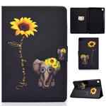 For Samsung Galaxy Tab S6 Lite P610 / P615 Voltage Painted Pattern Tablet PC Protective Leather Case with Bracket & Card Slots & Sleep / Wake-up & Anti-skid Strip(Chrysanthemum Elephant)