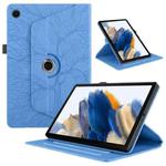 For Samsung Galaxy Tab A8 10.5 Tree Life Embossed Rotation Leather Smart Tablet Case(Blue)