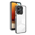 For Realme C53/Narzo N53 3 in 1 Clear TPU Color PC Frame Phone Case(Black)