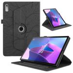 For Lenovo Xiaoxin Pad 11 2nd 2023 Tree Life Embossed Rotation Leather Tablet Case(Black)