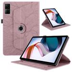 For Xiaomi Redmi Pad 10.6 2022 Tree Life Embossed Rotation Leather Smart Tablet Case(Rose Gold)