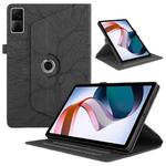 For Xiaomi Redmi Pad 10.6 2022 Tree Life Embossed Rotation Leather Smart Tablet Case(Black)