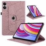 For Xiaomi Redmi Pad Pro 12.1 Tree Life Embossed Rotation Leather Smart Tablet Case(Rose Gold)