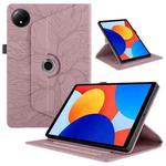 For Xiaomi Redmi Pad SE 8.7 4G Tree Life Embossed Rotation Leather Tablet Case(Rose Gold)