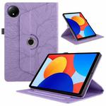 For Xiaomi Redmi Pad SE 8.7 4G Tree Life Embossed Rotation Leather Smart Tablet Case(Purple)