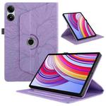 For Xiaomi Redmi Pad SE 11 2025 Tree Life Embossed Rotation Leather Tablet Case(Purple)