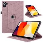 For Xiaomi Redmi K Pad Tree Life Embossed Rotation Leather Tablet Case(Rose Gold)