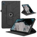 For Nokia T20 10.4 2021 Tree Life Embossed Rotation Leather Tablet Case(Black)