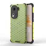 For OPPO Reno11 Global Honeycomb Shockproof Phone Case(Green)