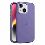 For iPhone 15 Frosted Translucent Mist Phone Case(Dark Purple)