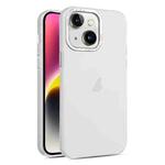 For iPhone 15 Frosted Translucent Mist Phone Case(White)