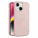 For iPhone 15 Frosted Translucent Mist Phone Case(Pink)