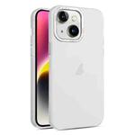 For iPhone 14 Frosted Translucent Mist Phone Case(White)