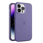 For iPhone 14 Pro Frosted Translucent Mist Phone Case(Dark Purple)