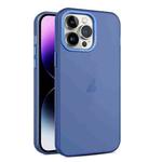 For iPhone 14 Pro Frosted Translucent Mist Phone Case(Royal Blue)