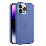 For iPhone 14 Pro Max Frosted Translucent Mist Phone Case(Royal Blue)