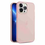 For iPhone 13 Pro Max Frosted Translucent Mist Phone Case(Pink)