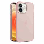 For iPhone 12 Frosted Translucent Mist Phone Case(Pink)